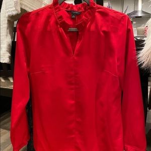 Red long sleeve blouse